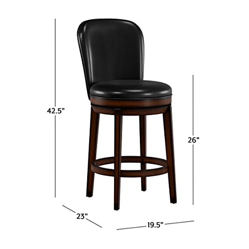 Hillsdale Victoria Swivel Bar, Counter Stool, Dark Chestnut #TOP2