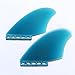 Transperant Twin Płetwy włókna szklanego Surfboard Keel Płetawki surfują żebra Sup Fille (Color : K3 Translucent Blue)