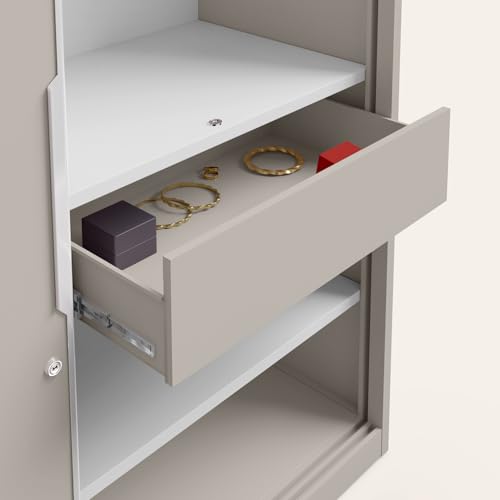 Image of Interio by Godrej Slide N Store XL 2-Door Steel Wardrobe