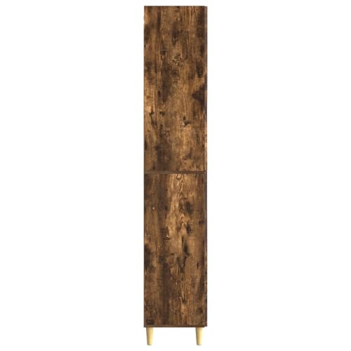 Armario auxiliar de madera de roble ahumado de diseño sofisticado 7