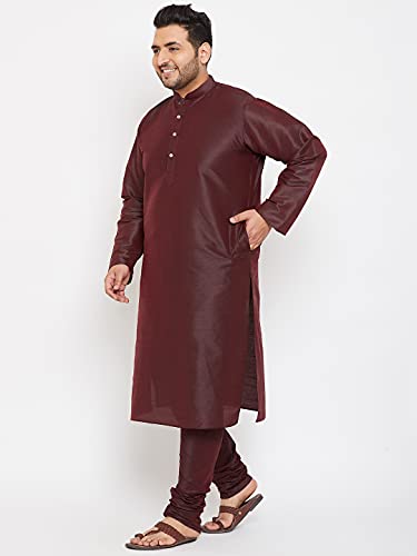 Image of VASTRAMAY Plus Size Men's Silk Blend Kurta Set-New
