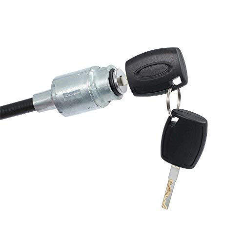 CANJPTON Kompatibel mit Ford Focus C-Max 2003-2007 Motorhaubenschloss Reparatursatz mit 2 Schlüsseln Lang Type Schließzylinder Motorhaubenentriegelung Entriegelungsschloss 1343577 4M5AA16B970AB