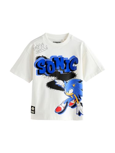 NEXT Garçon T-Shirt Sonic Écru 6 Ans