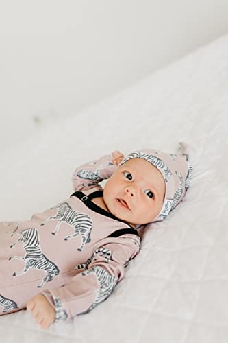 Image of Copper Pearl Baby Beanie Hat Top Knot Stretchy Soft Zella