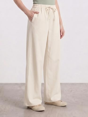 Image of Vogaan Women's High-Waist Korean Trousers with Wide Baggy Fit | Trendy GenZ Streetwear Pants | Trousers | Women Trousers