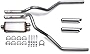 Stainless Flow II Mandrel-Bent Dual Truck Exhaust Kit with Chrome Tips