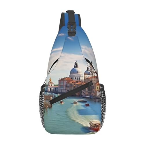 Bolso cruzado tipo mochila para excursionismo unisex negro miniatura 1