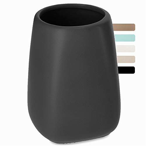 KADAX Vaso de Baño para Cepillos de Dientes, Cerámica, Portacepillos, Almacenamiento de Pasta, Taza de Agua, Mate