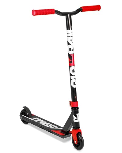 Riprail Assault Stunt Scooter Finished in Black/Red with Alloy Deck and ABEC-7 Bearings