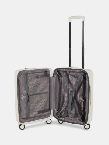 Image of SWISS MILITARY Polycarbonate Summit 360 Rotatable 8 Wheels 60cm Hard Trolley Luggage, Anti Theft Zip, TSA Lock, 15.6 inch Laptop Compartment, Expandable Storage Suitcase & Dust Cover Free Small White 62L