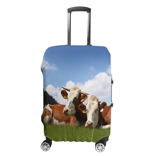 Housse de valise motif vache pour protéger vos bagages en voyage cabine