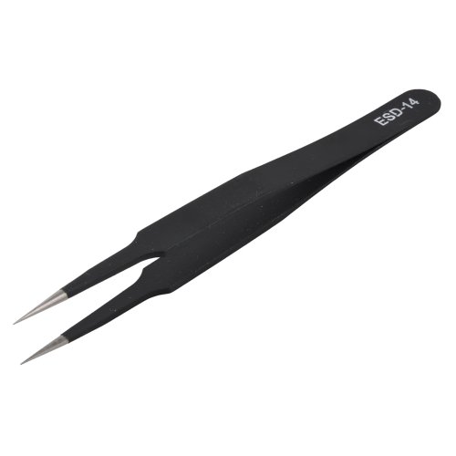 SPHTOEO 5PCS Professional Grade High Precision Stainless Tweezers Set, Anti-Magnetic, Anti-Acid Steel, Anti-static,Best for Jewelry Beading, Watch ,Clock,Smartphone,PC Repair