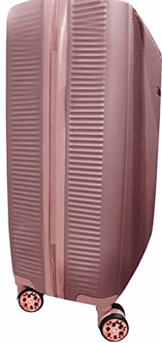 Mala De Bordo 10Kg Pequena ABS Rígida Rodinhas Giro 360 Cadeado Puxador ANAC Original Yins Rosé