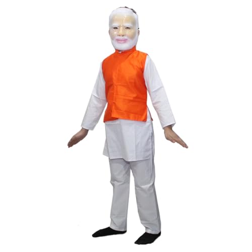 Image of Kaku Fancy Dresses National Heros Freedom Fighters Costumes for Boys & Girls | Independence Day Republic Day Fancy Dress for Schools Plays & Competition | Role Play Politician Costume For Kids