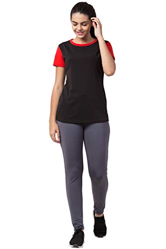 Image of BLUECON Combo Pack Solid Polyester Slim Fit Half Sleeve Women Tshirt /Multicolor Short Sleeve Tshirt for Women Sport Wear