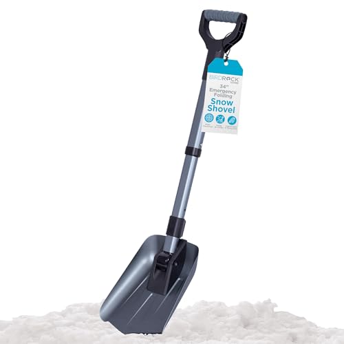 34” Folding Emergency Snow Shovel – Rugged Compact Tool for Car, Snowmobiles, or ATV – Compact...