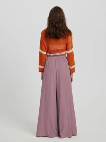 Image of KOTTY Women's Relaxed Fit Wide-Leg Drawstring Palazzo Trouser for Everyday Comfort & Style