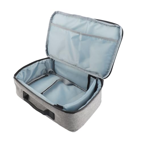 Funda de viaje para proyector Qinlorgo, bolsa de almacenamiento con bolsillo interior para ajuste seguro, nailon resistente para la mayoría de los proyectores y accesorios, 13,6 x 7,9 x 4 pulgadas miniatura 2