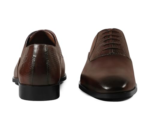 Image of LOUIS STITCH Men's Italian Crust Leather Derby Shoes| Formal Lace-Up Shoes for Men | Perfect for Business, Formal & Parties | LSVX-EUPLDY