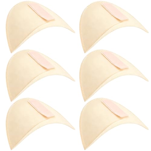 Simsky 3 Paar Schulterpolster Damen Schulterpolster mit Klettband 1 5 cm Eingesetzte Abnehmbare Atmungsaktive Selbsthaftend Schaum Shoulder Pad für Blazer Anzug T-Shirt Kleidung Bekleidung