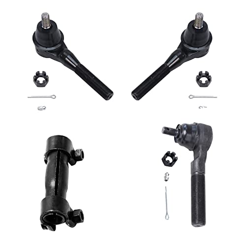 Image of Detroit Axle - Front End 17pc Suspension Kit for 1997-2006 Jeep Wrangler, Lower & Upper Control Arms Ball Joints Sway Bars Track Bar Tie Rods Adjusting Sleeve Drag Link Replacement