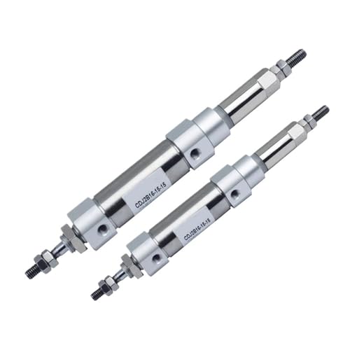 Cilindro neumático CDJ2B10 con carrera regulable de acero inoxidable 2