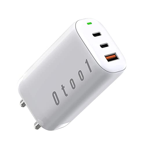 Image of Gan PD Adapter 65 Watt 3 in 1 USB Port with 2 Type C, Compatible All USB Mobile Devices, Laptop | PD Fast Charging Adapter with Quick Charger & PPS Support, White