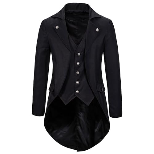 Mens Tails Slim Fit Tailcoat Dress Coat Gothic Tailcoat Tuxedo Jacket Dinner Party Wedding Blazer Suit Jacket2