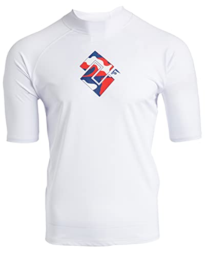 Image of Kanu Surf Men's Fiji UPF 50+ Short Sleeve Sun Protective Rashguard Swim Shirt