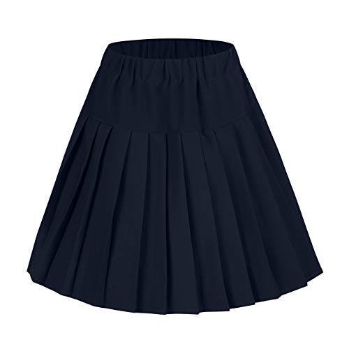 Jupe de tennis plissée bleu marine pour le style école ou les sorties de la semaine