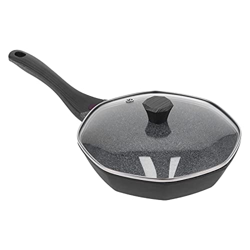 Fictory Sartén octogonal antiadherente, compatible con estufas de inducción, eléctricas, de cerámica, de gas, fácil de limpiar, resistente a los arañazos, pequeña 28 cm, cocina versátil para chefs