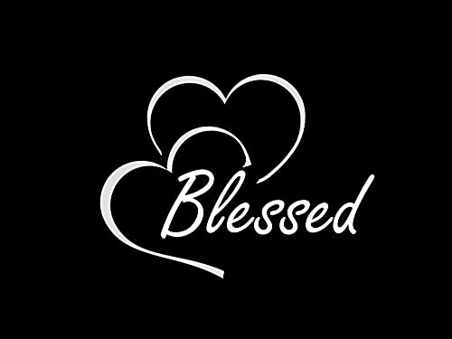 Blessed Heart Vinyl Decal Sticker | Cars Trucks Vans Walls Cups Laptops | White | 5.5