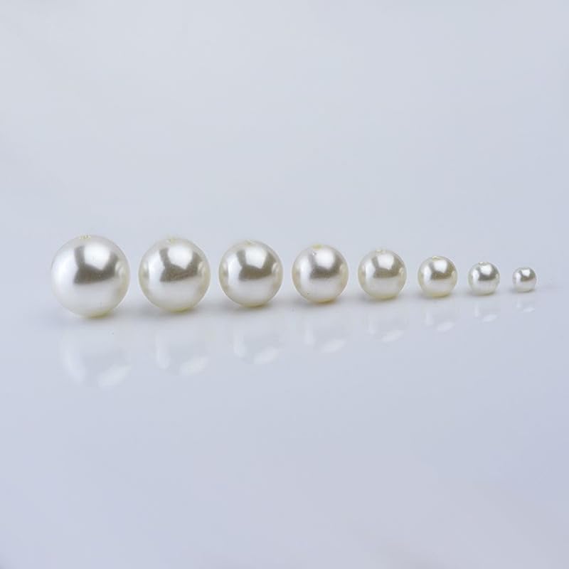 500 g/Beutel 4/6/8/10/12/14/16/18/20 mm Acryl-Abstandsperlen, Imitationsperlen, runde Perlen, lose Perlen für die Schmuckherstellung, weiß, 16 mm x 500 g Beutel