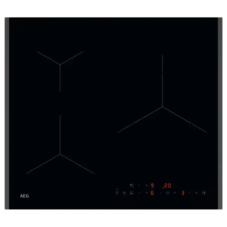 AEG TI63IQ3BFB 60cm 3 Cooking Zone Induction Hob SenseBoil & SenseFry FlexiPuente Hob2Hood System PowerBoost and Pause Independent Sliders - Black