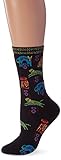 Laurel Burch Socks-Dog Portraits-Black