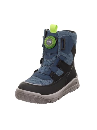 Boy's Modern Snow Boot, Blau Schwarz 8010, 10 UK Child Wide