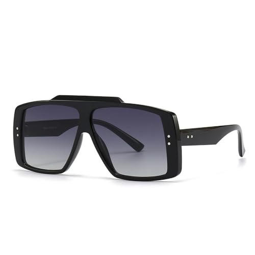Lunettes de soleil à monture large pour sublimer un style terne grâce aux verres jaunes C2