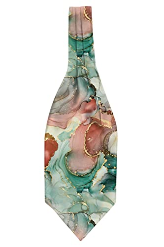 Image of BLACKSMITH Jacquard Microfiber Neckwear Ascot and Matching Pocket Square Set for Men