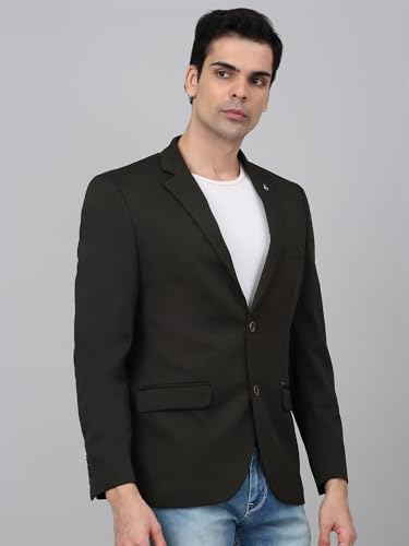 Image of Cantabil Self Design Full Sleeves Notch Lapel Casual Blazer for Men | Casual Blazer for Men | Men Blazer for Casual (P MBZC00069)