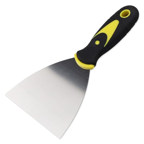 Skrobak ścienny ze stali nierdzewnej, skrobak do usuwania farby z miękkim uchwytem, do wypełniania szpachli do tapet, naklejki na płyty gipsowo-kartonowe, DIY, dekorowanie, usuwanie, malowanie