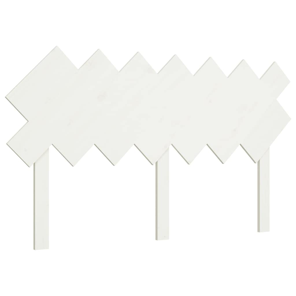 Eleganz Cabecero de madera maciza de pino 141 x 3 x 80,5 cm - cabecero de cama blanco para dormitorio, duradero y estable, diseño moderno para un sueño reparador