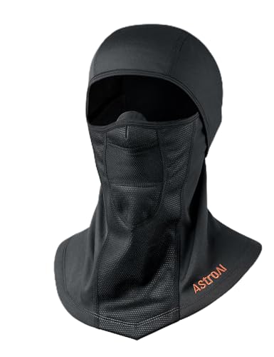 AstroAI Ski Mask Windproof Balaclava for Cold Weather, Winter Face Mask Breathable Stretchable for Skiing, Snowboarding, Black