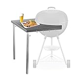 KACSOO Weber Kettle Table, Weber Grill Side Table with Multiple Hooks Stainless Steel Foldable Grill...