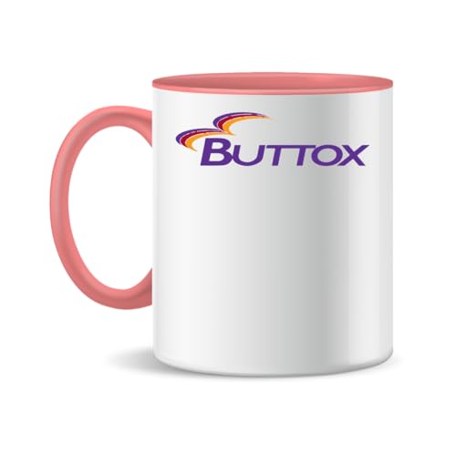 Forsca Buttox Bottox Taza de Cerámica Para Té y Café, 330ml, Mágica, Blanca, Rosa, Negra 330ml