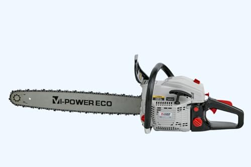 Image of CHAINSAW Premium Titanium Chain, Guide Bar & Carburetor | Woodcutting Saw for Farm, Garden & Ranch with Tool Kit (WHITE BODY)