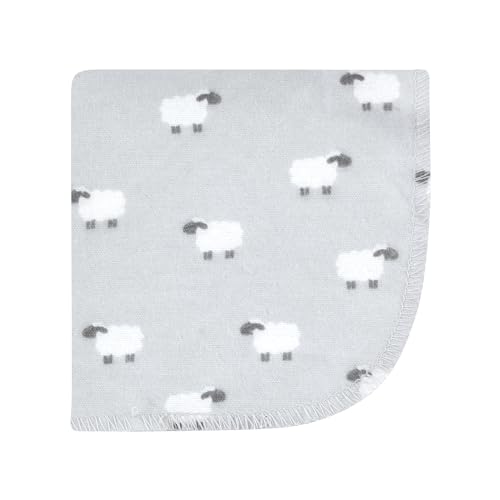 Image of Hudson Baby Unisex Baby Flannel Cotton Poly Washcloths, Cute Farm 12 Pack, One Size