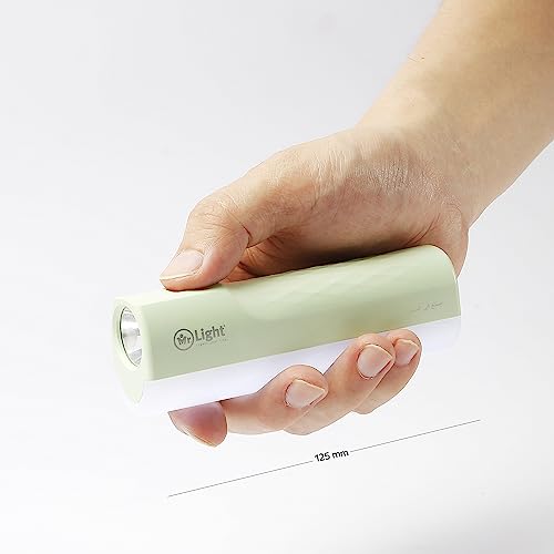 Image of Mr. Light Torch Rechargeable with Emergency Light, 210 Lumens, 800mAh Battery, USB Type-C Charging, 5 Modes Dimmable, Mini Portable Flashlight for Daily Use(Pista Green)