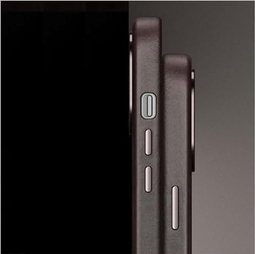Coque iPhone 14 Pro Max cuir véritable bleu GUMMMY ajustement parfait - 4