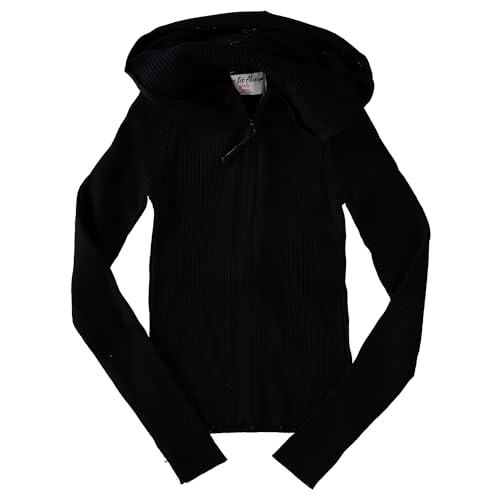 Jolie & Joy Full Circle Girls 7-16 Long Sleeve Rib Knit Zip Front Hooded Sweater