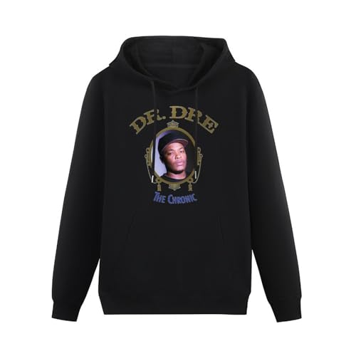 Dr.Dre The Chronic - Sudadera con capucha unisex de manga larga para hombre, con bolsillo, color negro, Negro, S